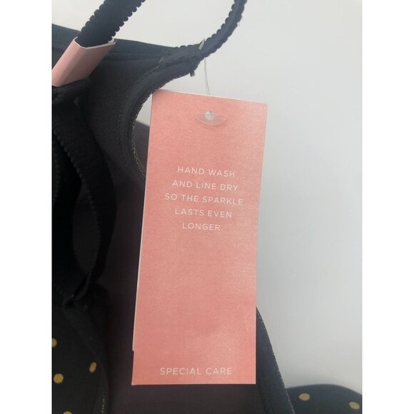 Cacique Lane Bryant Cotton Scoop Neck Lightly Lined No-Wire Bra Polka Dot 46C - Picture 8 of 11